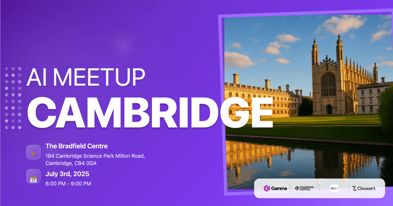 Mindstone Cambridge July AI Meetup header image