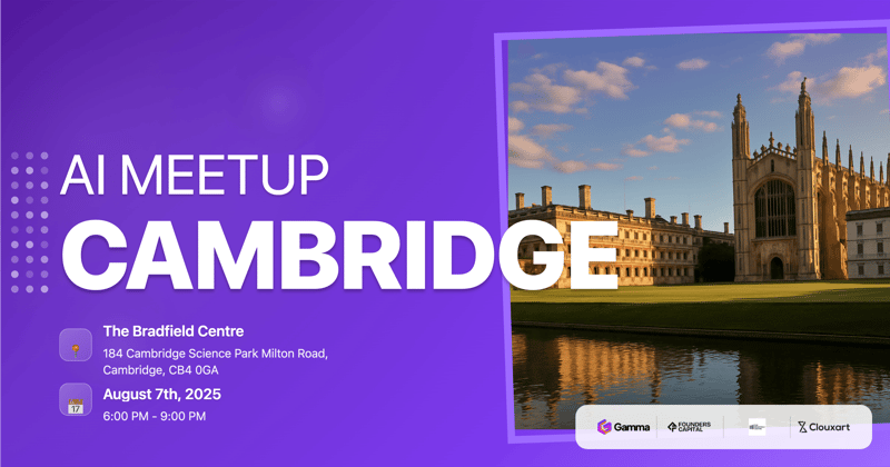 Mindstone Cambridge August AI Meetup header image