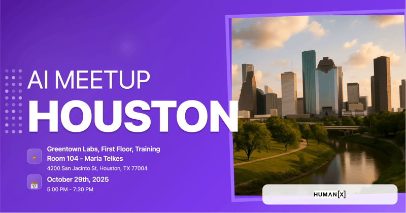 Mindstone Houston October AI Meetup header image